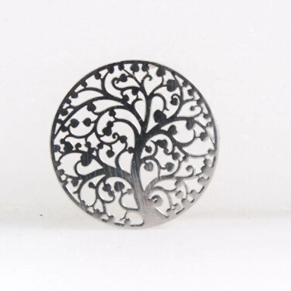 22MM Silver Family Tree Floating Locket Plate Window Plates For 30mm Glass Living Memory Locket 10pcs