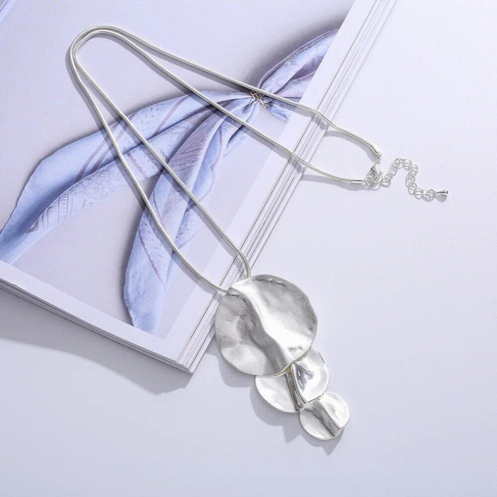 Punk Round Jewelry Long Necklace for Women Chokers Jewellery Suspension Pendant Trending Product