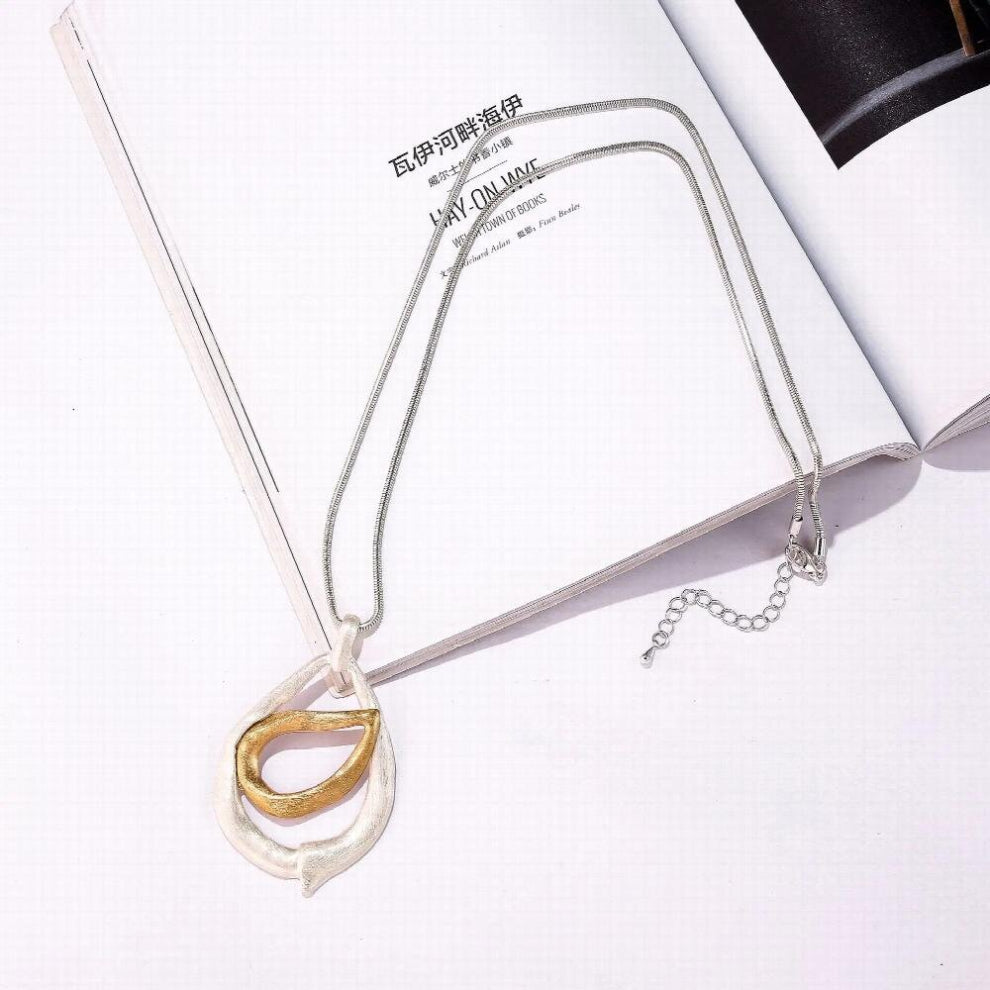 Vintage Geometric Collar Necklace Long Chains Pendants Costume Jewelry for Women Suspension Neck Chokers Accessories
