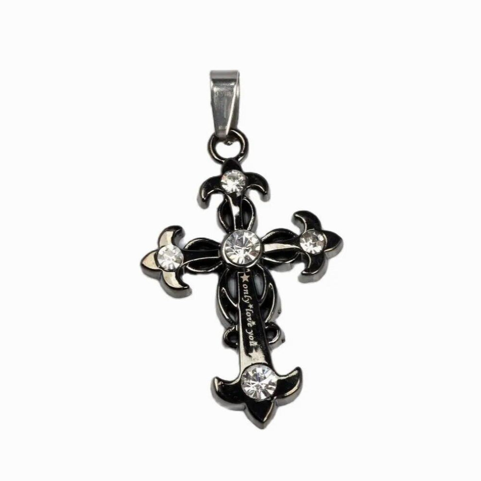 Unique Skull-Cross-Owl-Guitar Pendant Necklace Stainless Steel Mens Punk Biker DIY Matching Chain Jewelry