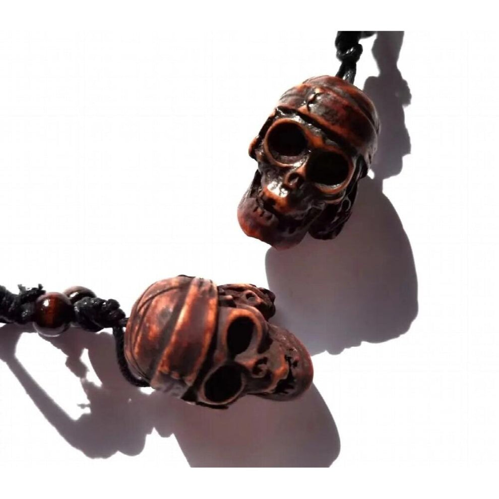 12 pcs Resin Skeleton Skull Pendant Necklaces Vintage Gothic Accessories Biker Women Men Jewelry Gift Party Decor