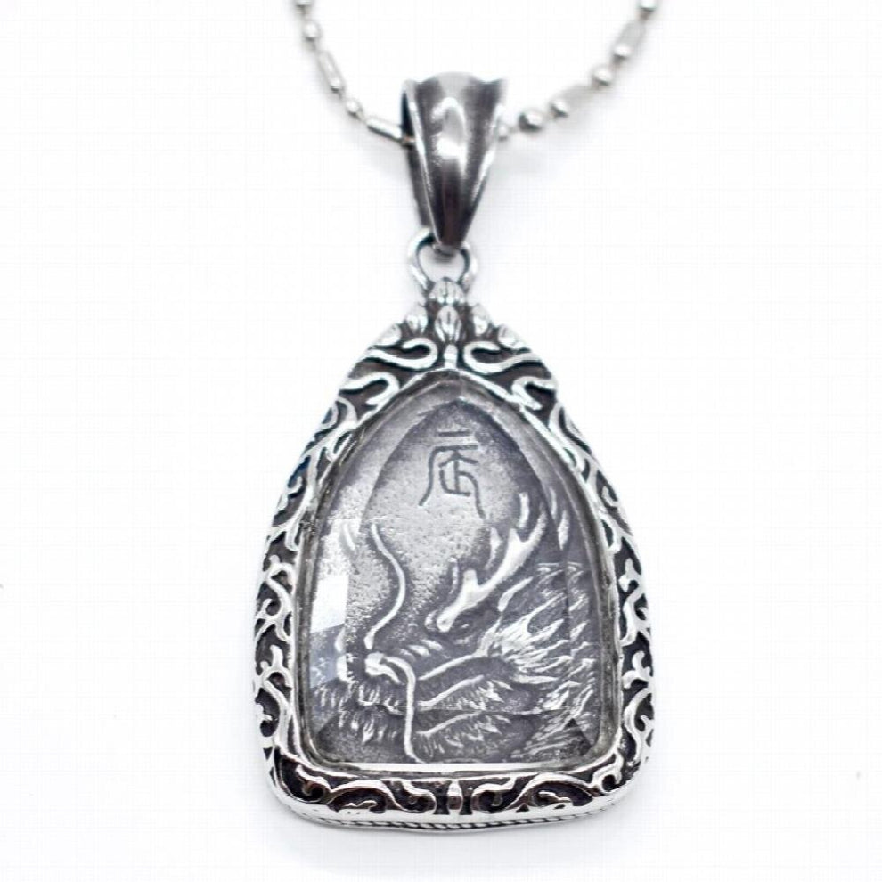 Dragon Buddha Mens Womens Biker Jewelry Stainless Steel Pendant Necklace Casting Punk High KP288
