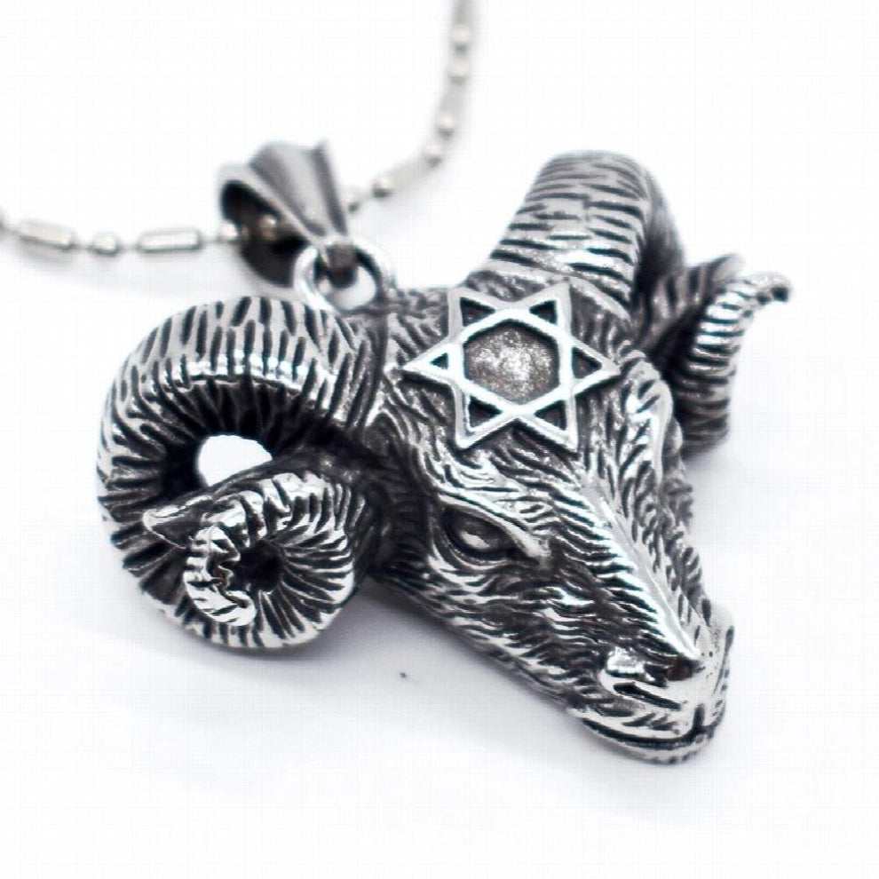 Mens Bikers Jewelry Stainless Steel Pendant Necklace Casting Punk Star Bull Head High KP286