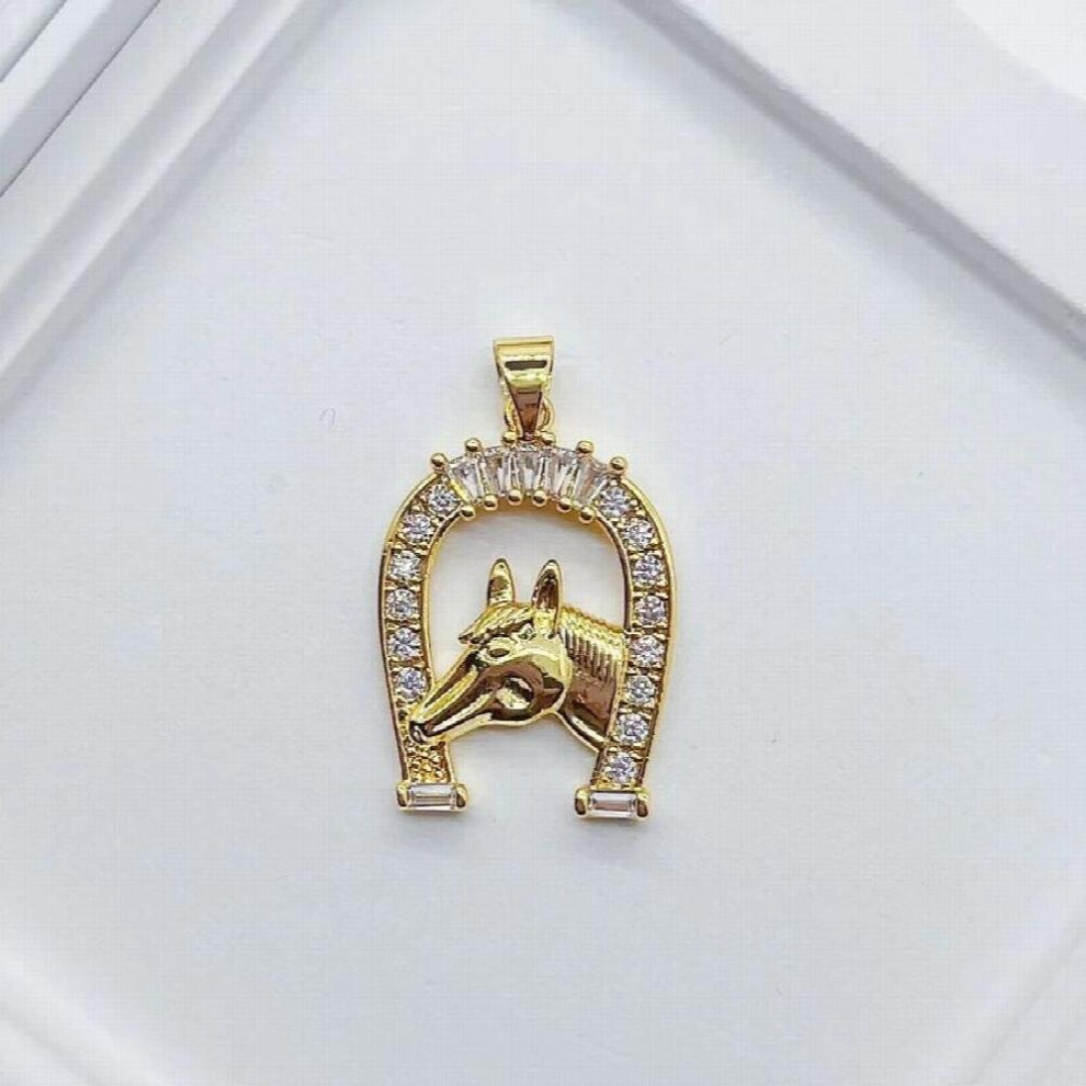 European and American creative unicorn necklace ladder square U-shaped horseshoe crown pendant