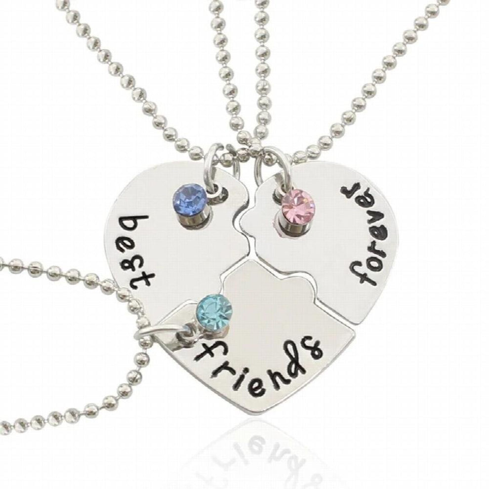 Necklace Female Pendant Mixed Style Puzzle Love Star Crown Alloy Metal Chain Student Friendship Jewelry Jewelry Gift