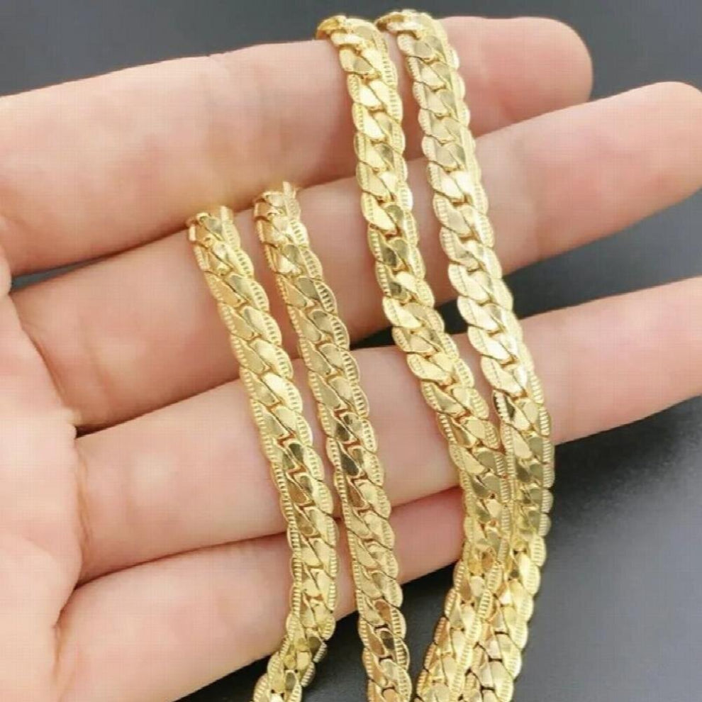 Punk Hiphop Stainless Steel Chain Necklace for Women Men Link Chain Chokers Necklace Couple Jewelry Gift