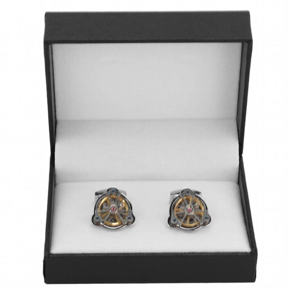 Movement Cufflinks Retro French Style Electroplating Process High Polishing Silver Brass Personalized Cufflinks for Men I