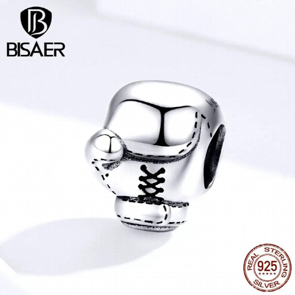 925 Sterling Silver Boxing Sets Gloves Beads Charms Fit Bracelets & Bangles Sterling Silver Jewelry ECC1325