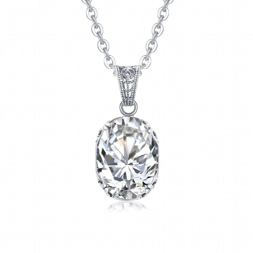 Famous Female 925 Sterling Silver Pendants&Necklaces Vintage Aquamarine Classic Pendants for Women Silver 925 Jewelry