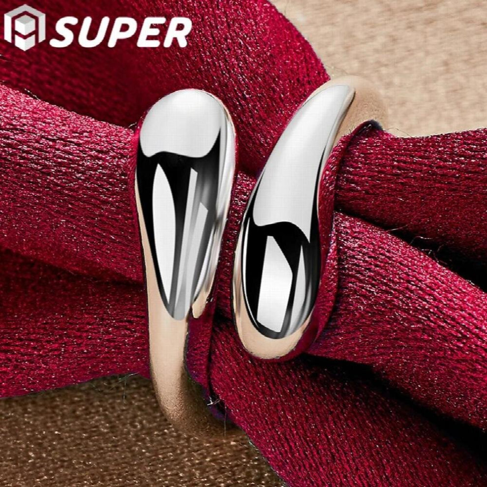 925 Sterling Silver Water Droplets-Raindrops Ring For Women Wedding Engagement Party Charm Jewelry