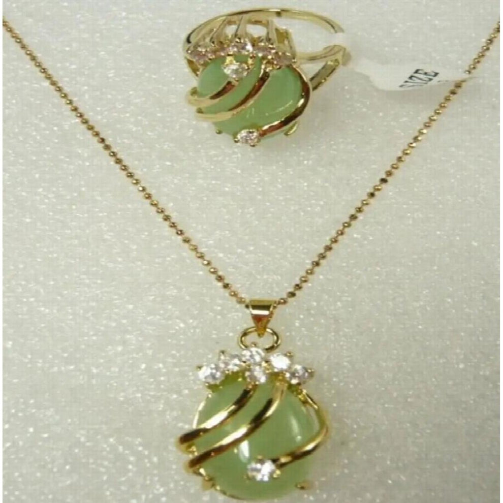 Womens Ring-Necklace jewelry set