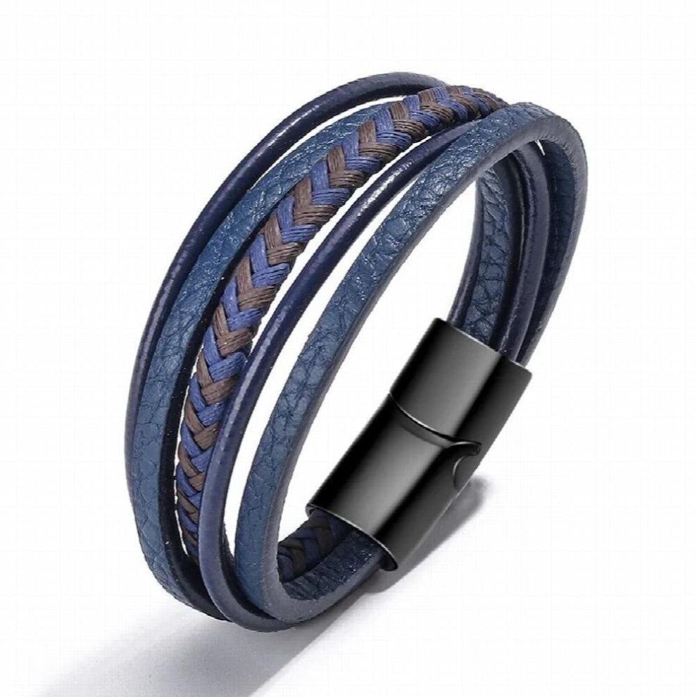 Eif Dock Charm Jewelry Multilayer Weave Leather Bracelet Vintage Bracelets Bangles Men Jewelry Pulseira