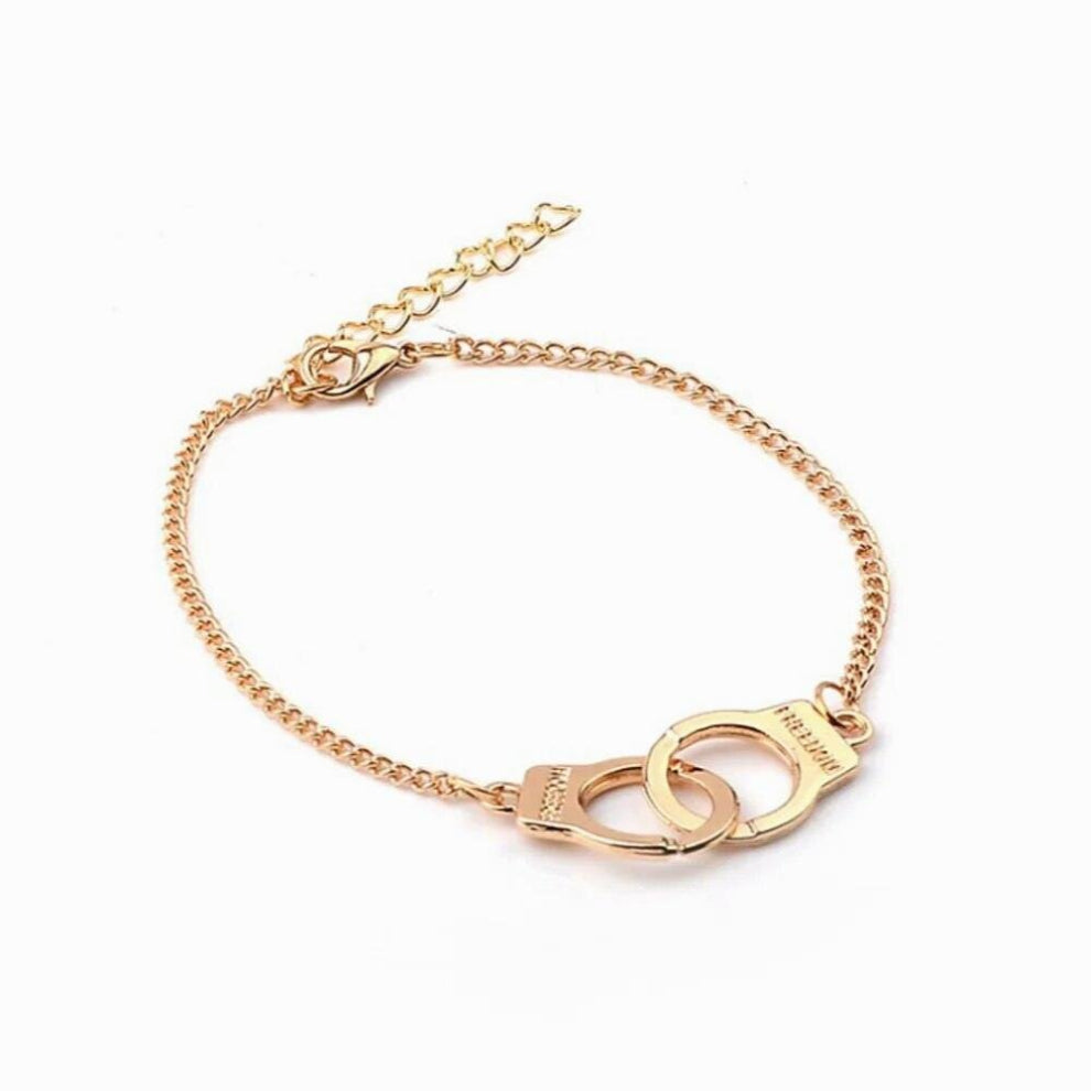 Stainless Steel Freedom Adjustable pulseras bracelet for women Handcuffs lettering Freedom couple bracelet Wrist Jewelry