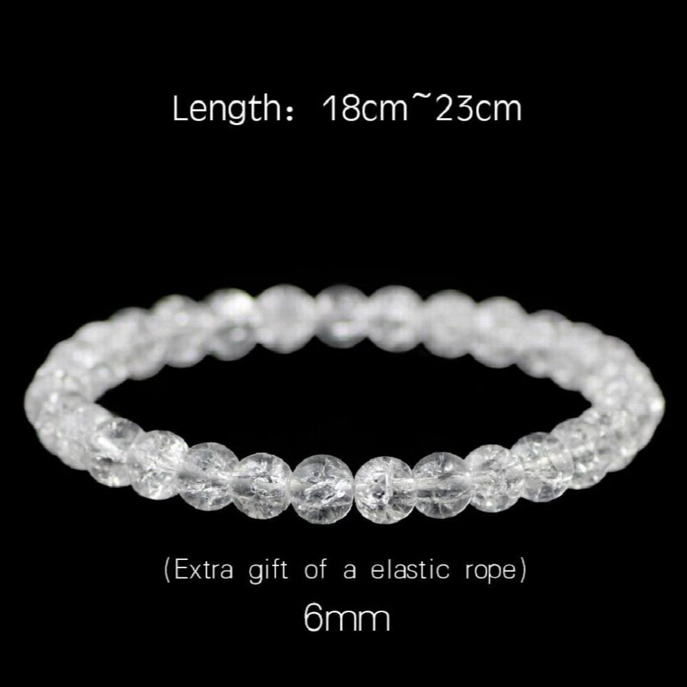 Popcorn Crystal Bracelet&Bangle For Men Women 6-8-10-12MM Natural Stone Bead Braided-Elastic Rope Lucky jewelry Gift
