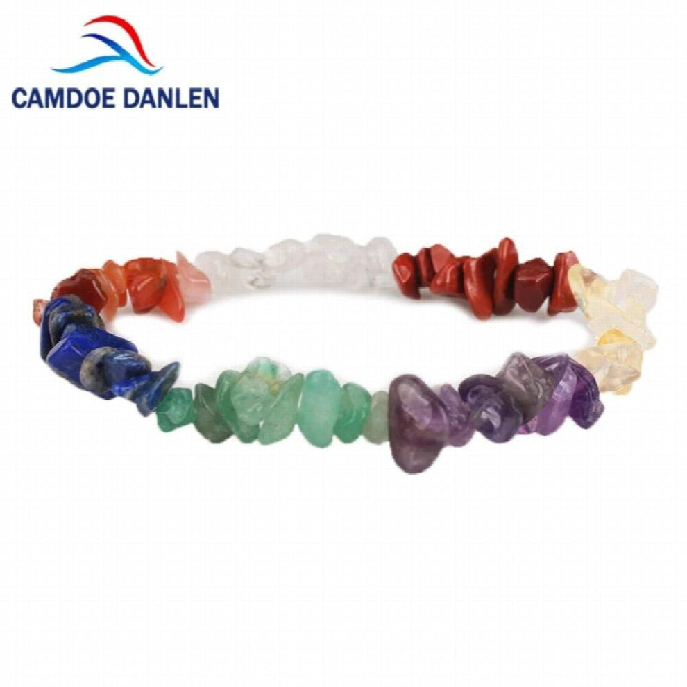 30 Style Women Yoga 7 Chakra Healing Crystals Natural Stone Chips Tourmaline Strand Gravel Bracelets For Party Jewelry