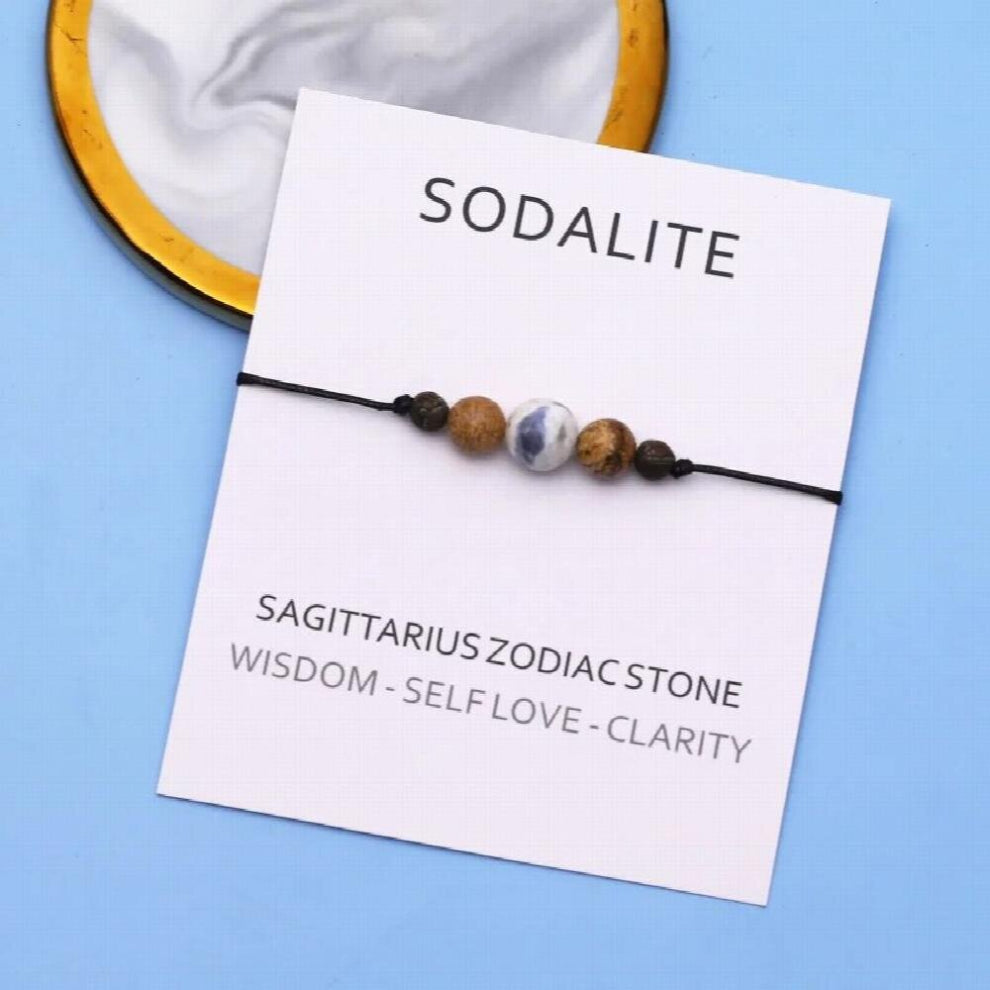 Sodalite Wish Bracelet Sodalite Stone Healing Crystal Bracelet Natural Stone Jewelry for Women Men Bestfriend Self Love Bracelet