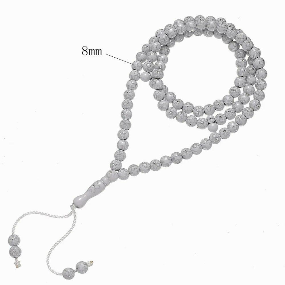 Arablic Misbaba Muslim Prayer 8mm 99 Glossy Beaded Tassel Men-women Islamic Accessories Eid Ramadan Gift