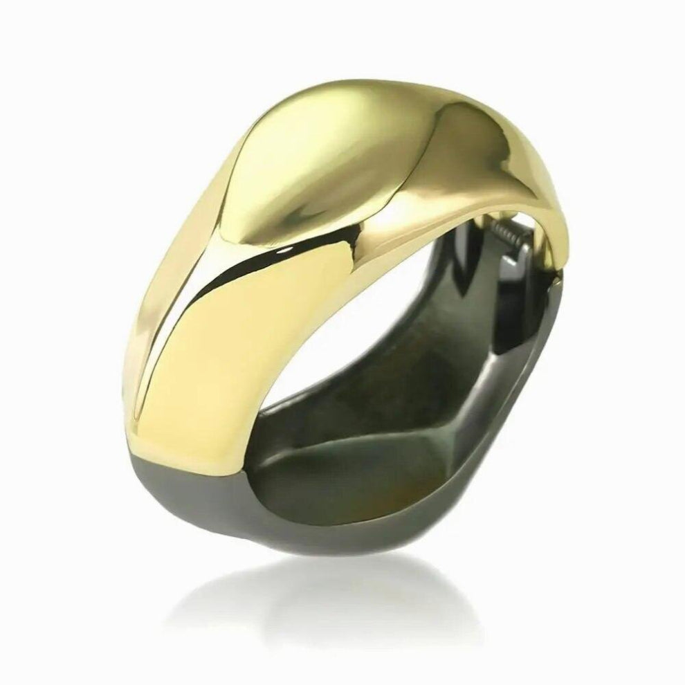 Irregular Zinc Alloy Bracelets Cuff Bangles For Women Big Statement Metal Glossy Surface Geomtric Jewelry