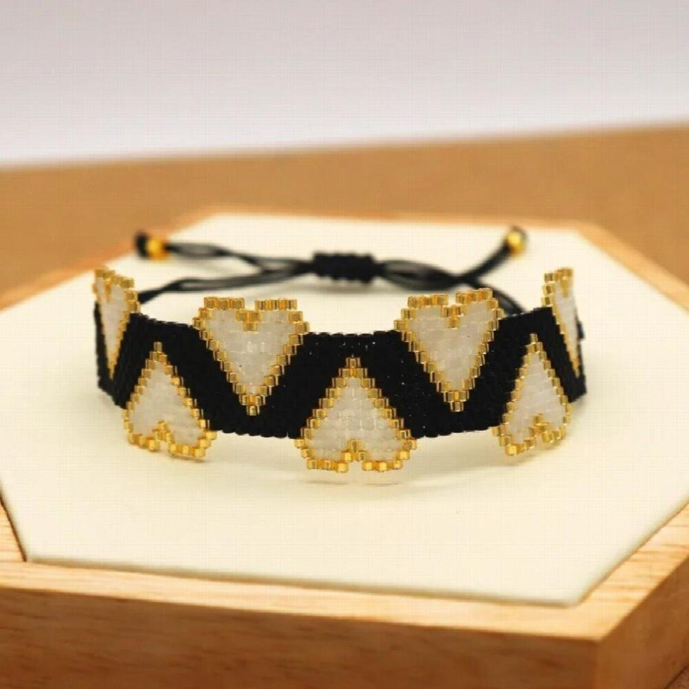 Rice Bead Bracelet Hand knitting Beaded love wave originality Splicing Bohemia Adjustable Bracelet