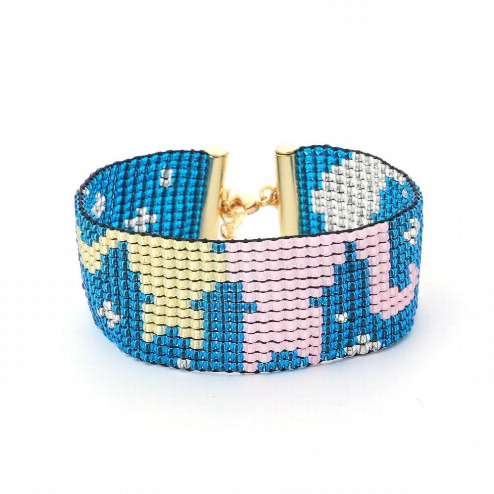 Beaded bracelet Owl Love pattern Hand knitting Adjustable Vintage Minimalist Bohemian Rice bead bracelet