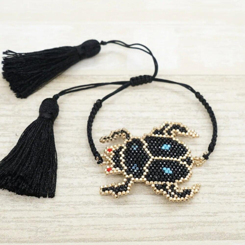 Rice bead bracelet Beetle personalized Hand Knitting Bohemia Minimalist Adjustable Beaded bracelet