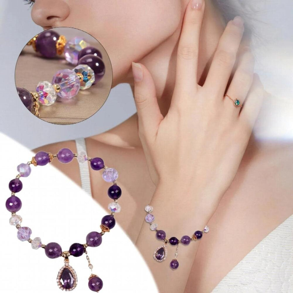 Mens Smart Watches Watches for Men Thick Chain Necklace for Women Purple Crystal Bracelet Female Retro Diving Watch