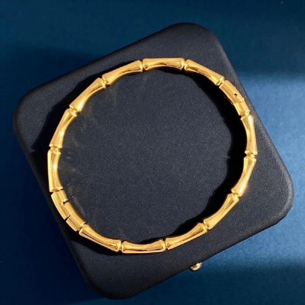 Knot rise glossy bamboo knot ancient method bamboo plain ring bracelet