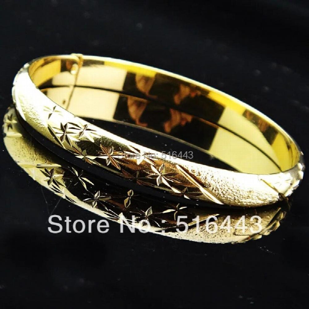 Upscale Jewelry 18K Plated Handcuffs Bracelets Bangles for Women Mens A-808