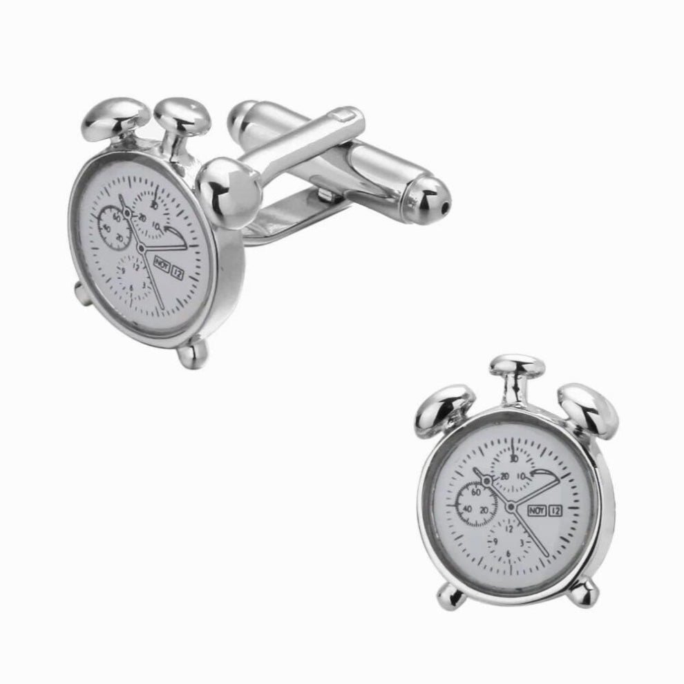 Deluxe silvery clock shirt Cufflinks men Cufflinks Cufflinks silvery jewelry schedule