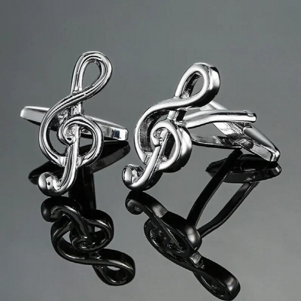 Brass music series musical instrument note cufflinks mens shirt sleeves