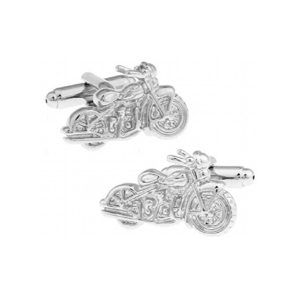 Motorcycle Silver Colour Motorbike Style Copper Material Men Cuff Links