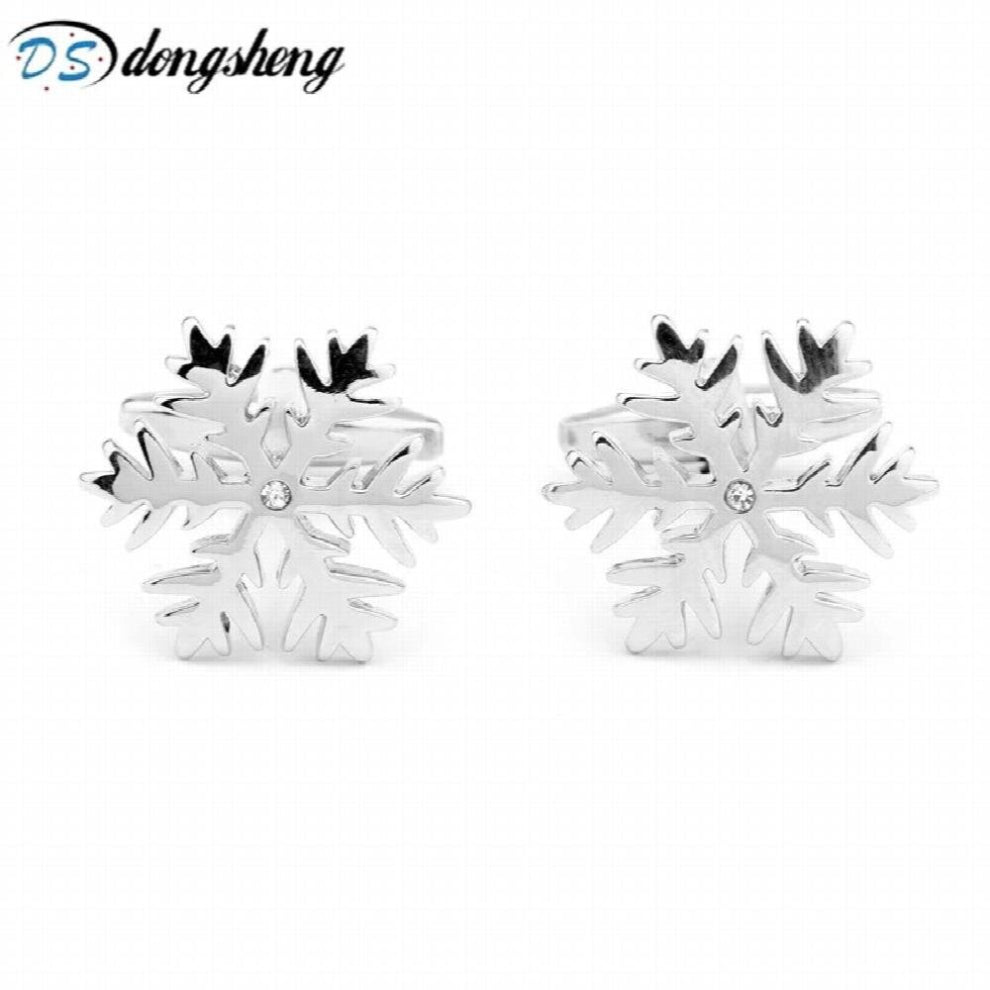 snowflake Cufflinks French Shirt Sleeve Button Classic Creative Mens Cufflinks Unique Snow -40