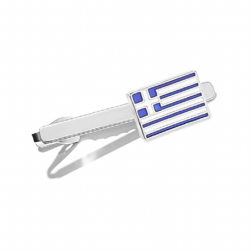 Greece flag tie clip copper Tie Clips cufflinks set Business enamel Tie Clip motherland lover Necktie party Clips man