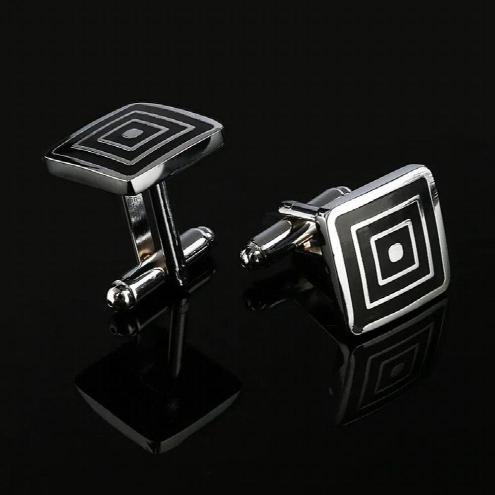 Fashionable Mens Business Laser Engraving Watches Shirts Suit Cufflinks Gift Accessories