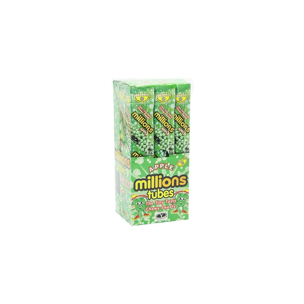 Millions Tubes Candy (12x60g) (Apple)