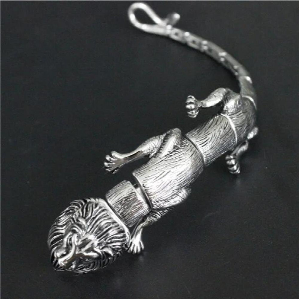 Diameter King Lion Bracelet 316L Stainless Steel Jewelry Men Boy Heavy Biker Bracelet