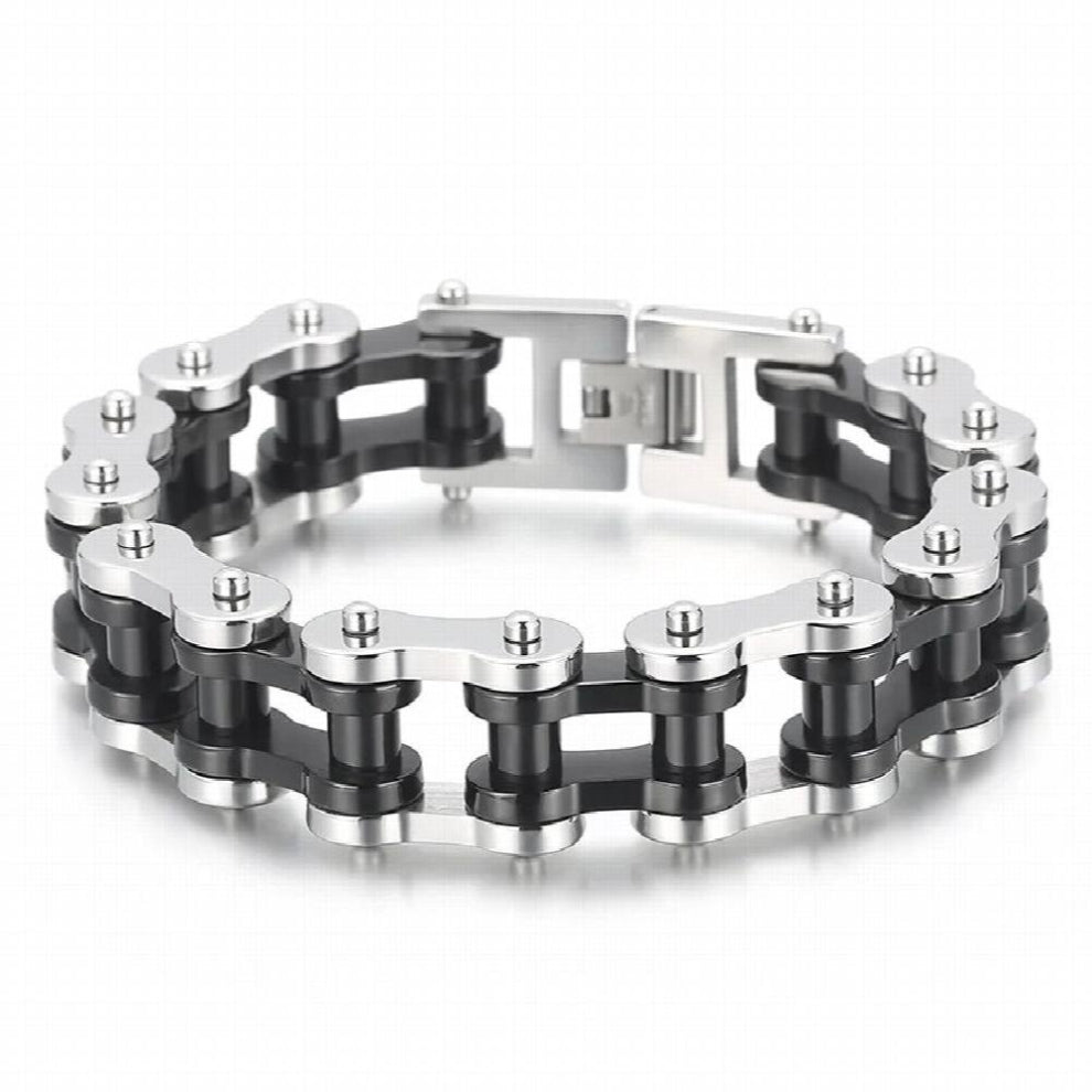 Width 18mm Steel Stainless Motorcycle Chain Bracelet Biker Men
