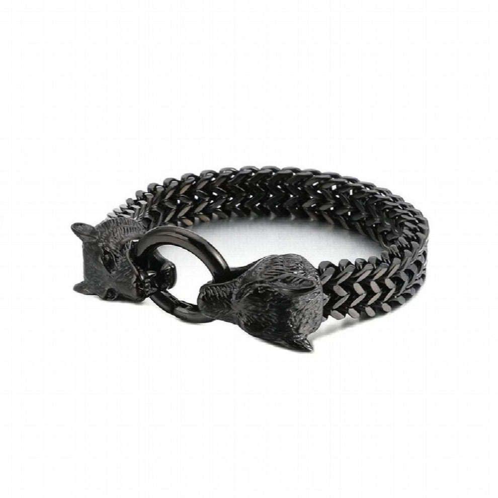 Brandnew 12mm 8.66 stainless steel Chain Biker Wolf Bracelet Mens bangle jewelry XMAS