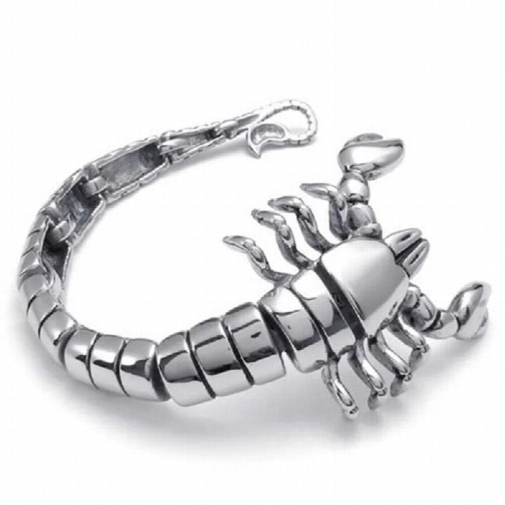 Biker Fancy Heavy Stainless Steel Scorpion Bracelet Bangle Devised For Mens Jewelry Size 21.6 cm*51 mm