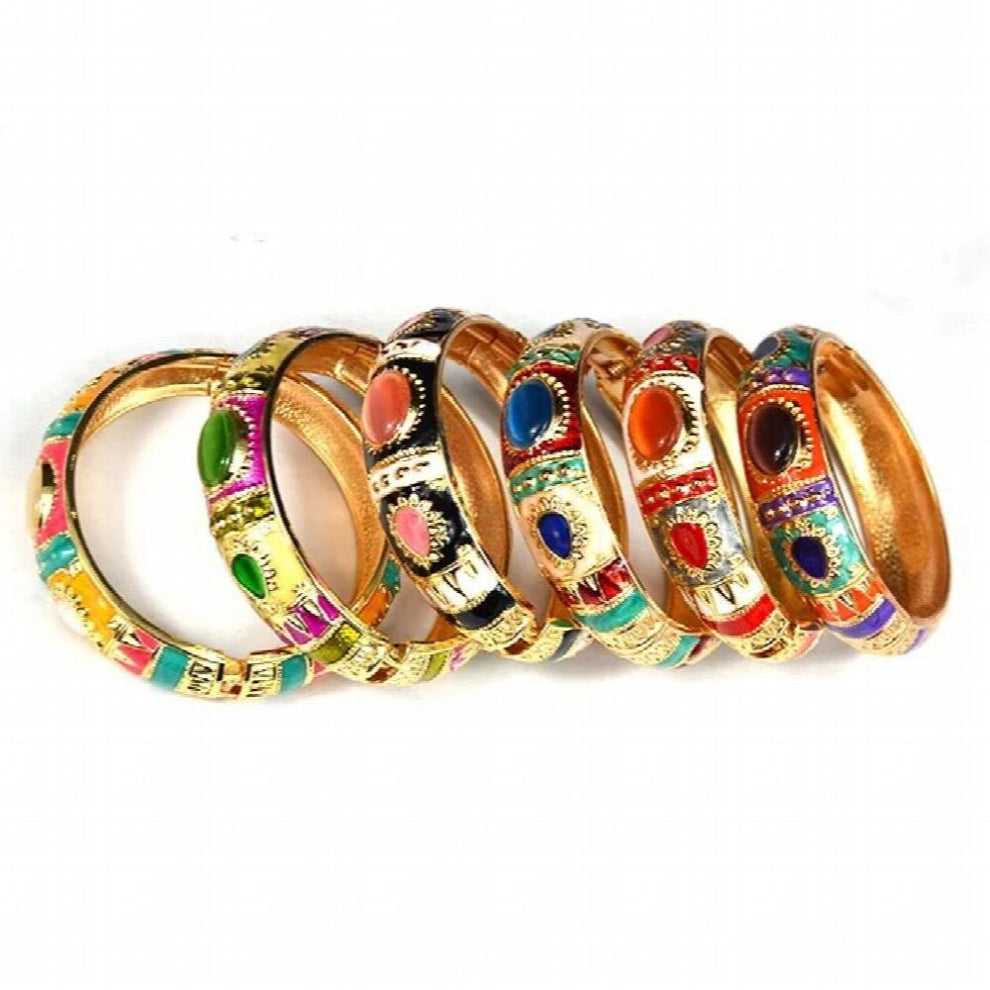 Floral Cloisonne Hinged Bracelets & Bangles Cuffs Chinese Enamel Flower Round Bangles for Women Jewelry Bijoux Female