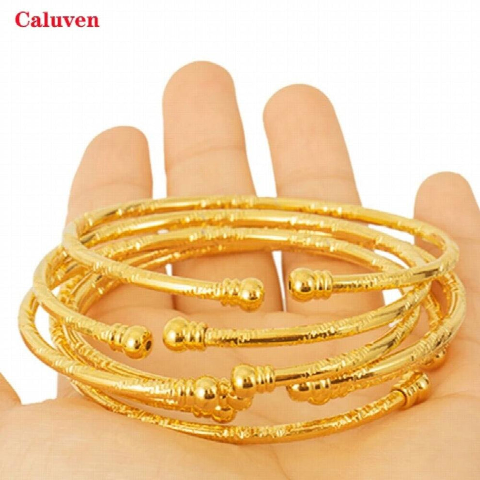 3MM Africa Jewelry Indian Bangles Ball African Bangle&Bracelet Ethiopian Dubai Bangles For Women Wedding