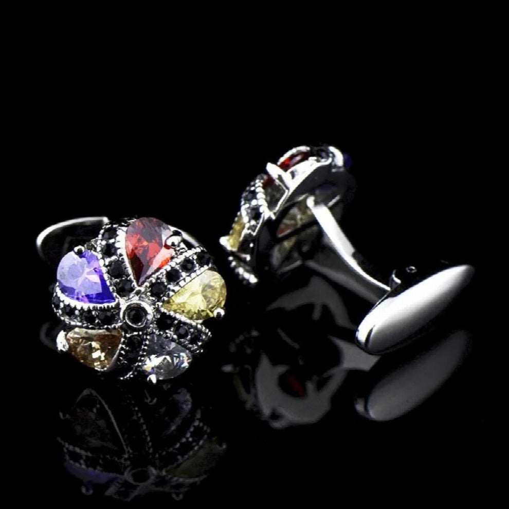 Jewelry french shirt cufflink for mens Cuffs link Button male High crystal Wedding