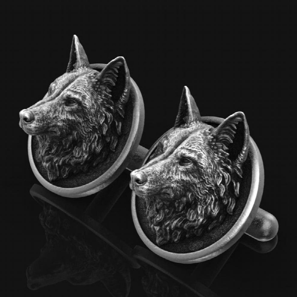 Mens Wolf Head Retro Cufflinks French Shirts High Cuff Button For Male Gentleman Shirt Wedding Cuff Links