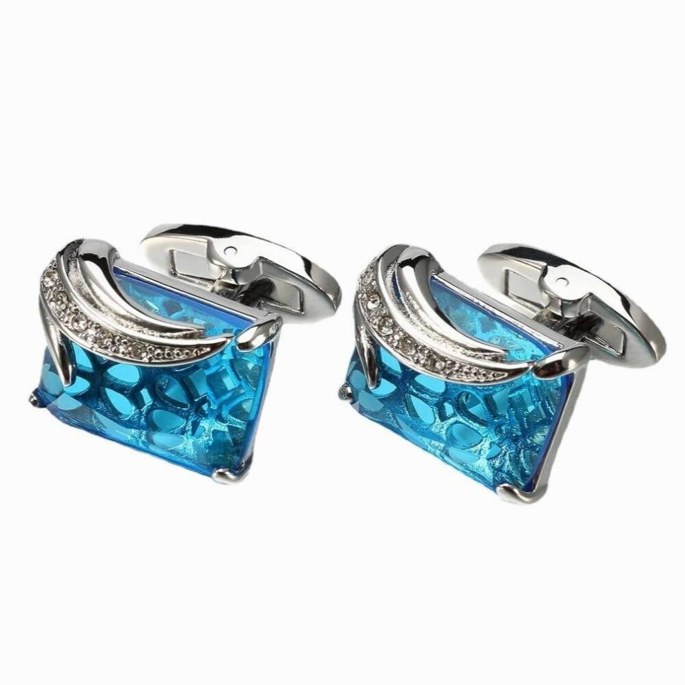 European and American square crystal Cufflinks mens French business Cufflinks Wedding shirt sleeve nails