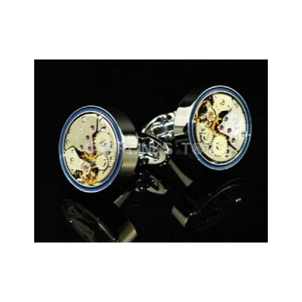 1 pair WATCH MOVEMENT STEAMPUNK VINTAGE CUFFLINKS MENS BIRTHDAY