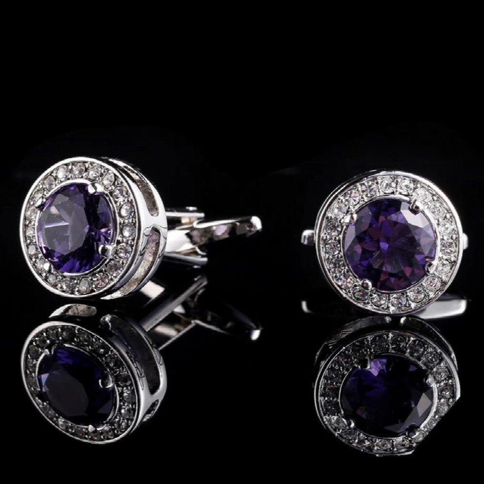 Wedding Cufflinks Rhinestone Mens Business Banquet Formal Dress Suits French Shirts Crystal Cuffl Inks for Men