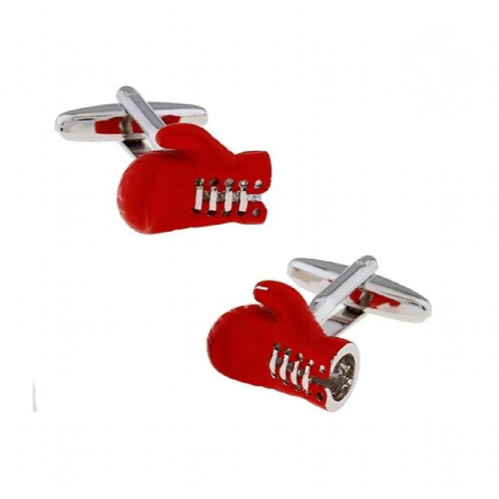 Sport Boxing Glove Cufflinks For Men Brass Material Red Cuff Links Wholesale&retail