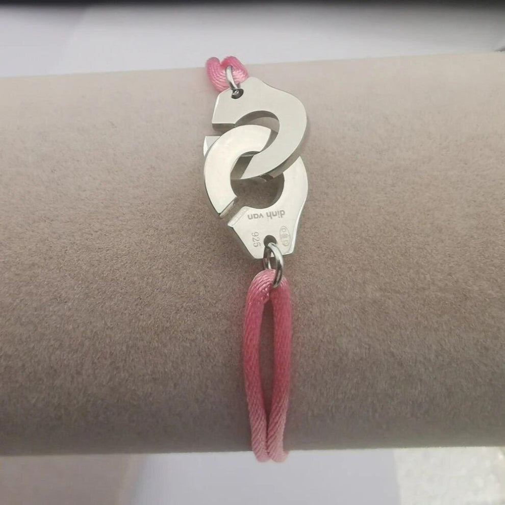 Stainless Steel Handcuff Bracelet Women Bracelet Adjusstable Lace Up Rope Chain Bracelet Menottes Bijoux Corde