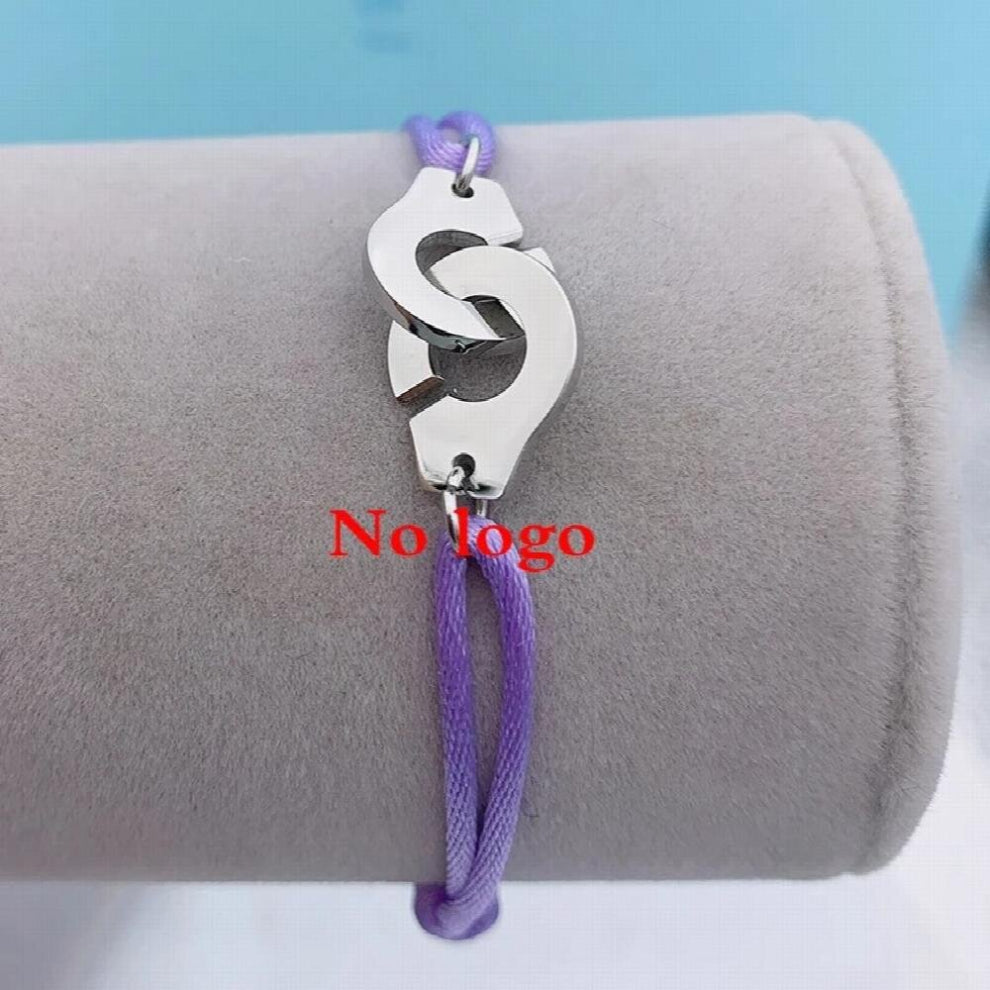 Women Men Adjusstable Rope Bracelet Menottes Bijoux Corde Bracelet High Stainless Steel Handcuff Bracelet