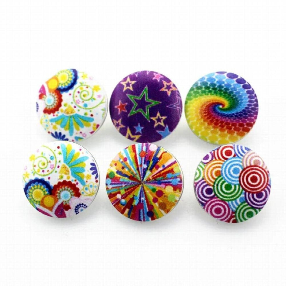 50pcs Mix Printing Rainbow Snap Buttons 18mm snap buttons Ginger Snap Bracelet&Bangles DIY Snap Jewelry Charms